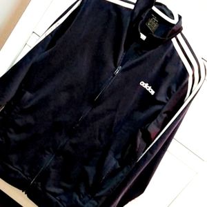 Dark Blue Adidas Zip Up Hoodie